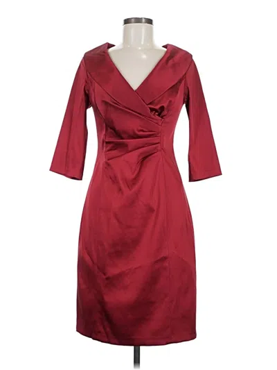 Pre-owned Kay Unger Cocktail Dress In Burgundy