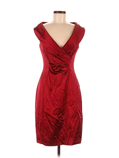 Pre-owned Kay Unger Cocktail Dress In Burgundy