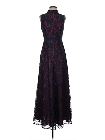 Pre-owned Kay Unger Cocktail Dress In Burgundy