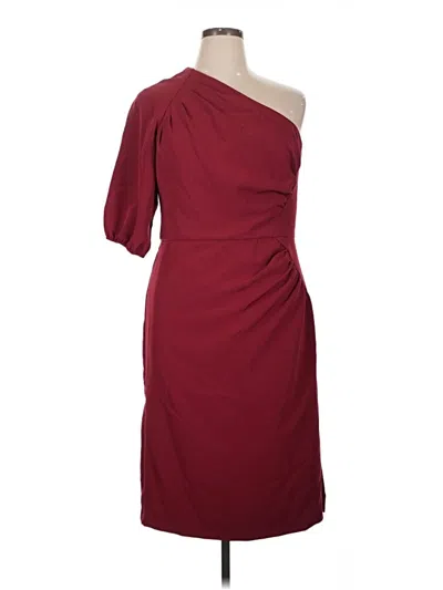 Pre-owned Kay Unger Cocktail Dress In Burgundy