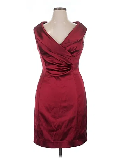 Pre-owned Kay Unger Cocktail Dress In Burgundy