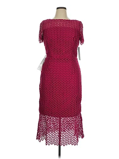 Pre-owned Kay Unger Cocktail Dress In Burgundy