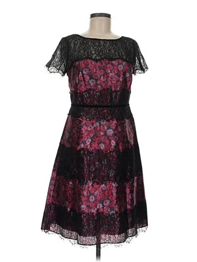 Pre-owned Kay Unger Cocktail Dress In Burgundy