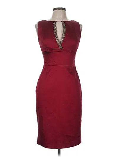 Pre-owned Kay Unger Cocktail Dress In Burgundy