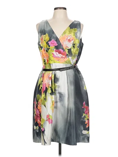 Pre-owned Kay Unger Cocktail Dress In Gray