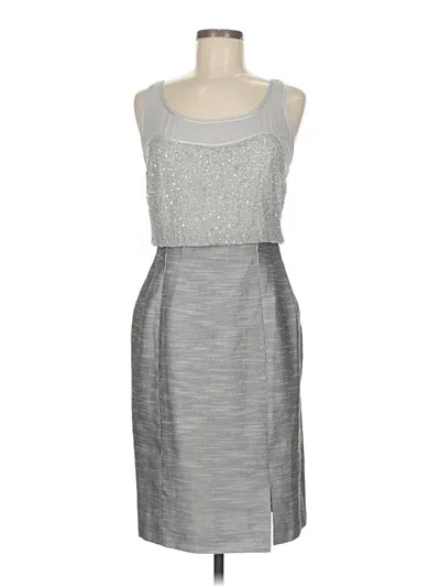 Pre-owned Kay Unger Cocktail Dress In Gray