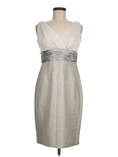 Pre-owned Kay Unger Cocktail Dress In Gray