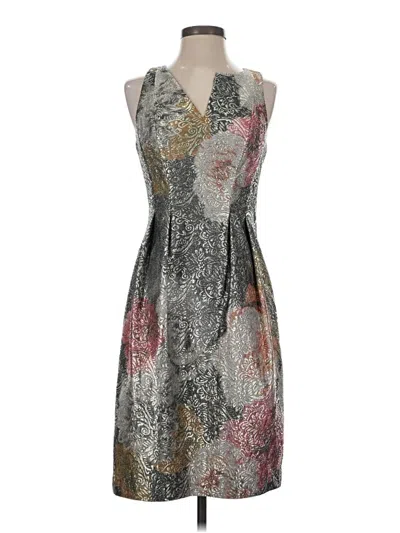 Pre-owned Kay Unger Cocktail Dress In Gray