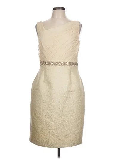 Pre-owned Kay Unger Cocktail Dress In Ivory