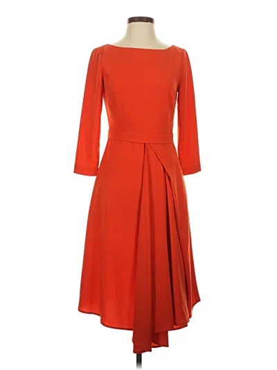 Pre-owned Kay Unger Cocktail Dress In Orange