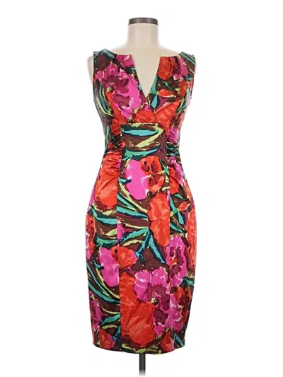 Pre-owned Kay Unger Cocktail Dress In Orange