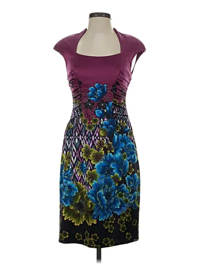 Pre-owned Kay Unger Cocktail Dress In Purple