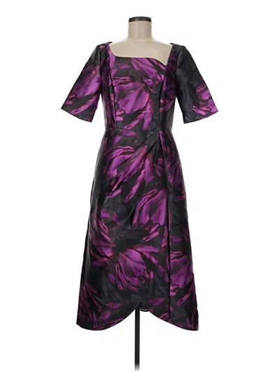 Pre-owned Kay Unger Cocktail Dress In Purple