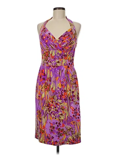 Pre-owned Kay Unger Cocktail Dress In Purple