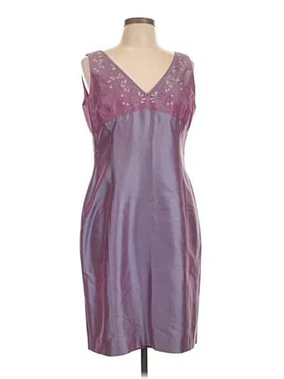 Pre-owned Kay Unger Cocktail Dress In Purple