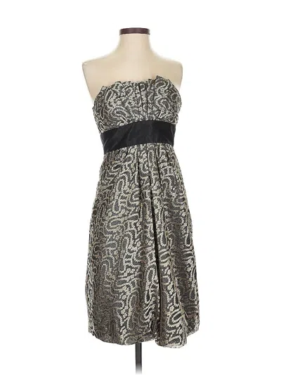 Pre-owned Kay Unger Cocktail Dress In Silver