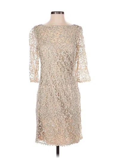 Pre-owned Kay Unger Cocktail Dress In Silver
