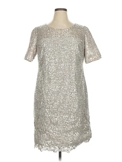 Pre-owned Kay Unger Cocktail Dress In Silver