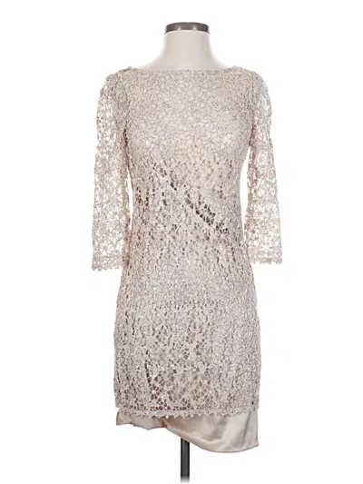 Pre-owned Kay Unger Cocktail Dress In Silver