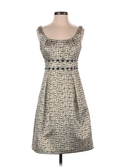 Pre-owned Kay Unger Cocktail Dress In Silver