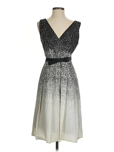 Pre-owned Kay Unger Cocktail Dress In Silver