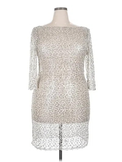 Pre-owned Kay Unger Cocktail Dress In Silver