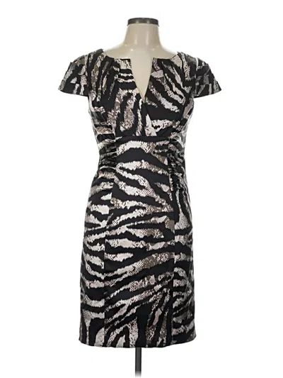 Pre-owned Kay Unger Cocktail Dress In Silver