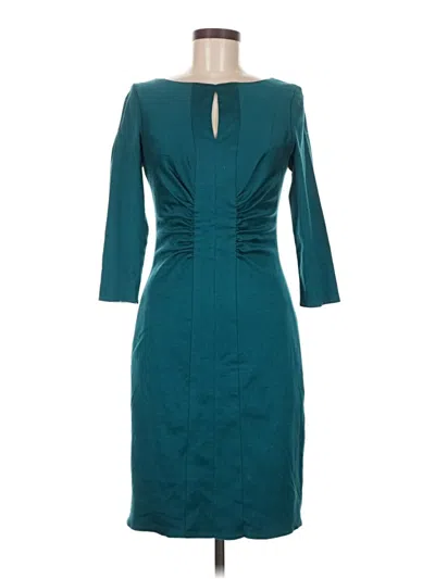 Pre-owned Kay Unger Cocktail Dress In Teal