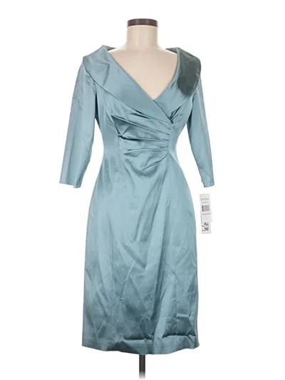 Pre-owned Kay Unger Cocktail Dress In Teal