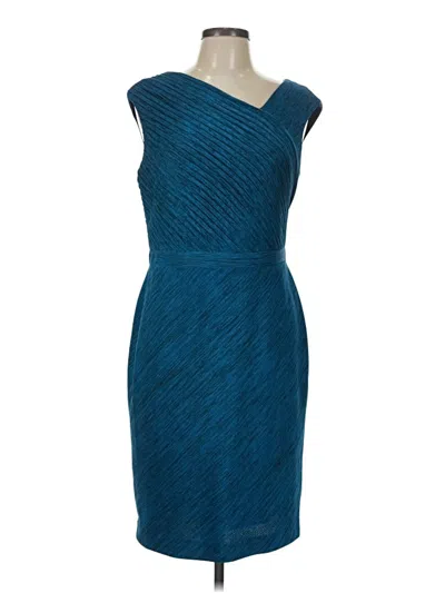Pre-owned Kay Unger Cocktail Dress In Teal
