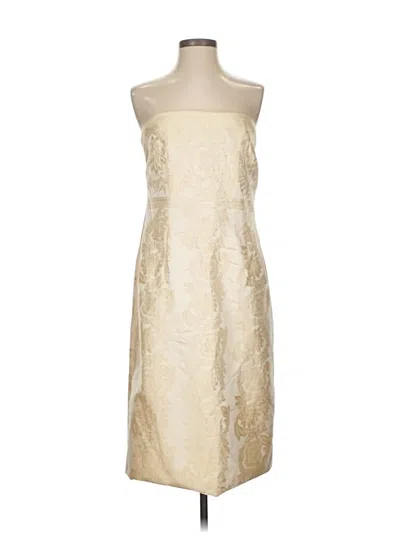 Pre-owned Kay Unger Cocktail Dress In White