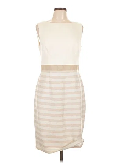 Pre-owned Kay Unger Cocktail Dress In White