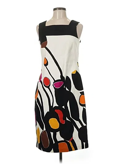 Pre-owned Kay Unger Cocktail Dress In White