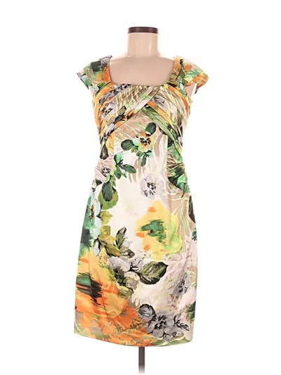 Pre-owned Kay Unger Cocktail Dress In Yellow