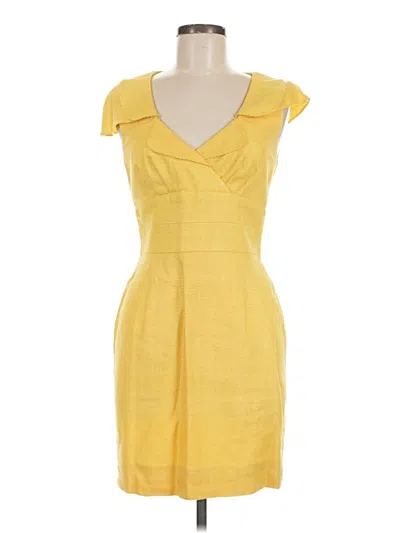 Pre-owned Kay Unger Cocktail Dress In Yellow