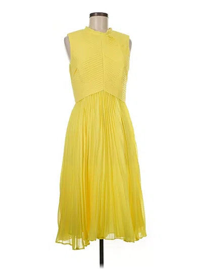 Pre-owned Kay Unger Cocktail Dress In Yellow