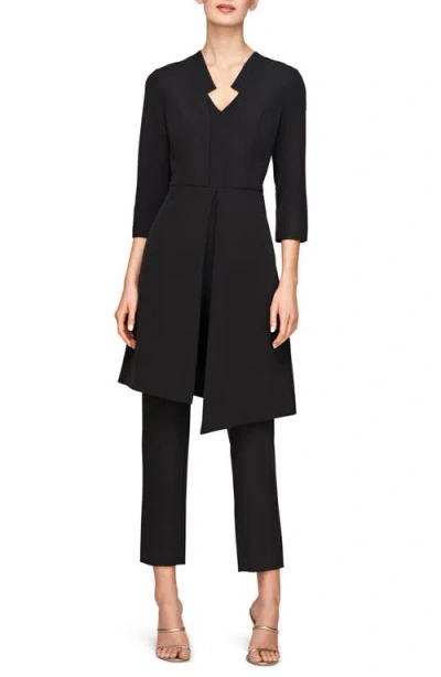 Kay Unger Colbie Crop Jumpsuit In Black