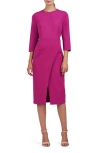 KAY UNGER KAY UNGER DOREEN MIDI SHEATH DRESS