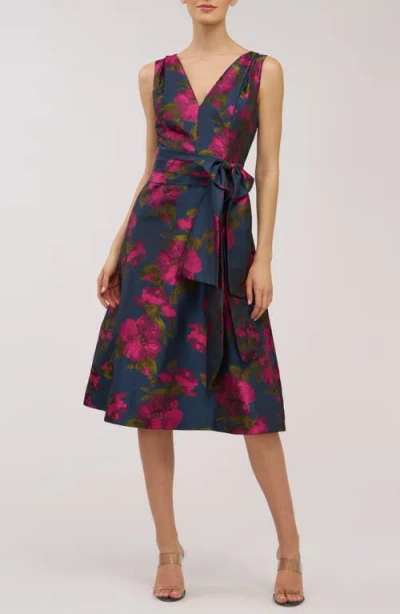 Kay Unger Elisa Sleeveless Cocktail Dress In Multi
