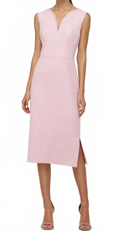 Kay Unger Elliana Midi Dress In Light Lilac In Pink