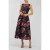 Kay Unger Elsa Jacquard Fit & Flare Dress In Multi