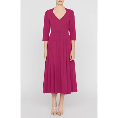 Kay Unger Enola Stretch Crepe Midi Cocktail Dress In Pink