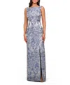 Kay Unger Everleigh Column Gown In Multi