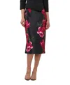 Kay Unger Flora Midi Skirt In Black
