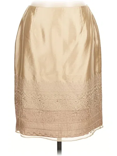 Pre-owned Kay Unger Formal Skirt In Tan