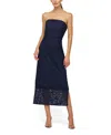 Kay Unger Gia Tea Length Dress In Blue