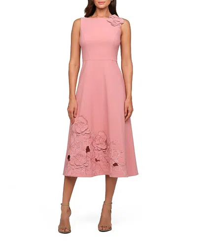 Kay Unger Heidi Midi Dress In Pink
