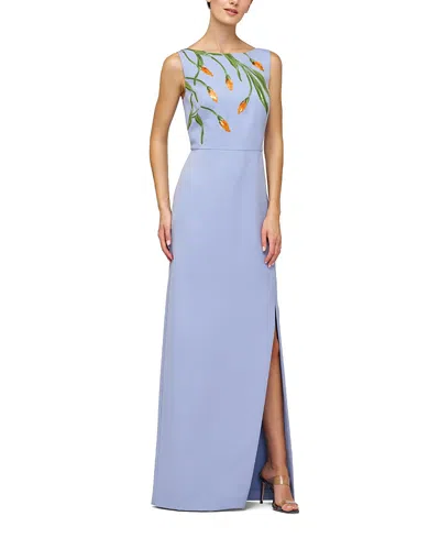 KAY UNGER IRA EMBELLISHED COLUMN GOWN