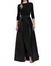Kay Unger Isabela Walk Thru Skirt In Black In Black