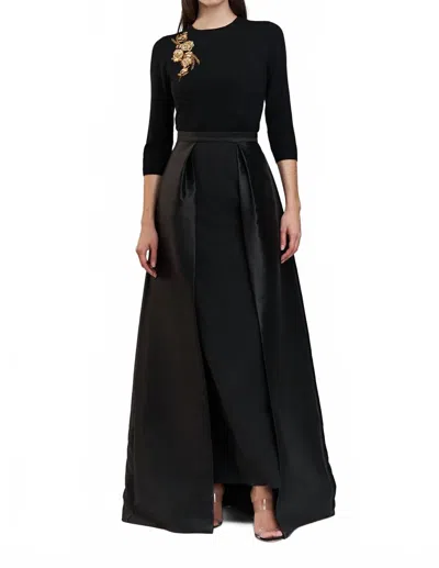 Kay Unger Isabela Walk Thru Skirt In Black
